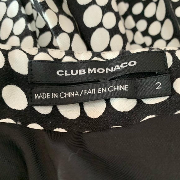 Club Monaco Polka Dot Pleated Flare Skirt - Picture 4 of 4